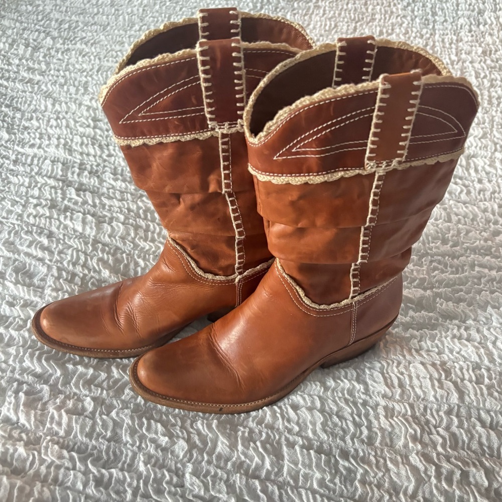 BCBGMaxAzria leather boots women’s size 7.5